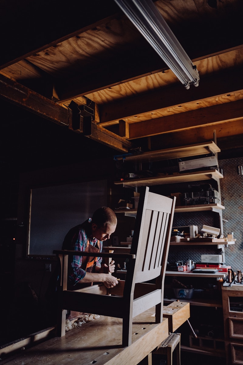 Woodworking technique demonstration