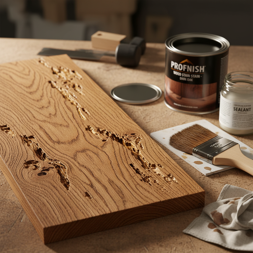 Oak wood open grain closeup