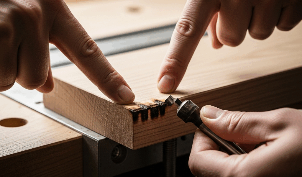 Professional photograph related to: Router Bit Burning Wood — Why It Happens and How to Fix It. High